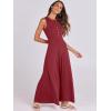 imageANRABESS Women Summer Casual Sleeveless Maxi Sundress Button Fit amp Flare ALine Flowy Long Dresses 2026 Beach OutfitsWine Red