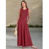imageANRABESS Women Summer Casual Sleeveless Maxi Sundress Button Fit amp Flare ALine Flowy Long Dresses 2026 Beach OutfitsWine Red