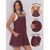 imageANRABESS Women Summer Dress 2026 Beach Vacation Outfits Tennis Athletic Workout Romper Dress Built in Shorts Travel ClothesBurgundy