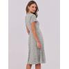 imageANRABESS Women Summer Dress Casual Short Sleeve V Neck ALine Knee Length Pleated Flowy 2026 Fashion Midi Dresses with PocketKhaki Polka Dot