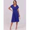imageANRABESS Women Summer Dress Casual Short Sleeve V Neck ALine Knee Length Pleated Flowy 2026 Fashion Midi Dresses with PocketRoyal Blue