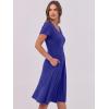 imageANRABESS Women Summer Dress Casual Short Sleeve V Neck ALine Knee Length Pleated Flowy 2026 Fashion Midi Dresses with PocketRoyal Blue