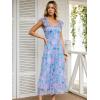 imageANRABESS Women Summer Floral Midi Dress Sleeveless Boho Flowy Smocked RuffleTulle Beach Vacation Wedding Guest Party DressesBlue Floral Purple