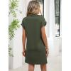imageANRABESS Women Summer Shirt Dress Casual Short Sleeve Henley Neck Mini Shift Tunic Dresses 2026 Beach Vacation Cruise ClothesArmy Green