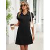 imageANRABESS Women Summer Shirt Dress Casual Short Sleeve Henley Neck Mini Shift Tunic Dresses 2026 Beach Vacation Cruise ClothesBlack