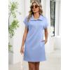 imageANRABESS Women Summer Shirt Dress Casual Short Sleeve Henley Neck Mini Shift Tunic Dresses 2026 Beach Vacation Cruise ClothesLight Blue