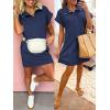imageANRABESS Women Summer Shirt Dress Casual Short Sleeve Henley Neck Mini Shift Tunic Dresses 2026 Beach Vacation Cruise ClothesNavy Blue