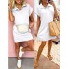 imageANRABESS Women Summer Shirt Dress Casual Short Sleeve Henley Neck Mini Shift Tunic Dresses 2026 Beach Vacation Cruise ClothesWhite
