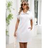 imageANRABESS Women Summer Shirt Dress Casual Short Sleeve Henley Neck Mini Shift Tunic Dresses 2026 Beach Vacation Cruise ClothesWhite