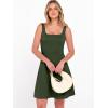 imageANRABESS Women Summer Sleeveless Square Neck Cocktail Dress 2026 ALine Casual Formal Beach Vacation Party Mini DressArmy Green