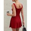 imageANRABESS Women Summer Sleeveless Square Neck Cocktail Dress 2026 ALine Casual Formal Beach Vacation Party Mini DressRed