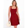 imageANRABESS Women Summer Sleeveless Square Neck Cocktail Dress 2026 ALine Casual Formal Beach Vacation Party Mini DressRed