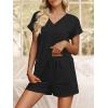 imageANRABESS Women Summer Two Piece Lounge Sets Top Matching Shorts Pajama Set 2026 Spring Casual Outfits Beach Vacation ClothesBlack