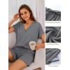 imageANRABESS Women Summer Two Piece Lounge Sets Top Matching Shorts Pajama Set 2026 Spring Casual Outfits Beach Vacation ClothesGray