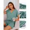 imageANRABESS Women Summer Two Piece Lounge Sets Top Matching Shorts Pajama Set 2026 Spring Casual Outfits Beach Vacation ClothesGray Green