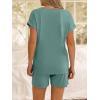 imageANRABESS Women Summer Two Piece Lounge Sets Top Matching Shorts Pajama Set 2026 Spring Casual Outfits Beach Vacation ClothesGray Green
