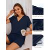 imageANRABESS Women Summer Two Piece Lounge Sets Top Matching Shorts Pajama Set 2026 Spring Casual Outfits Beach Vacation ClothesNavy Blue
