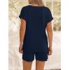 imageANRABESS Women Summer Two Piece Lounge Sets Top Matching Shorts Pajama Set 2026 Spring Casual Outfits Beach Vacation ClothesNavy Blue