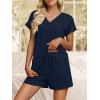 imageANRABESS Women Summer Two Piece Lounge Sets Top Matching Shorts Pajama Set 2026 Spring Casual Outfits Beach Vacation ClothesNavy Blue