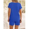 imageANRABESS Women Summer Two Piece Lounge Sets Top Matching Shorts Pajama Set 2026 Spring Casual Outfits Beach Vacation ClothesRoyal Blue