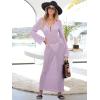 imageANRABESS Women Swimsuit Swim Crochet Cover Up Knit Bathing Suit Swimwear 2026 Summer Bodycon Beach Dress Vacation ClothesLight Purple