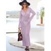 imageANRABESS Women Swimsuit Swim Crochet Cover Up Knit Bathing Suit Swimwear 2026 Summer Bodycon Beach Dress Vacation ClothesLight Purple