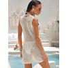 imageANRABESS Women Swimsuits Cover Up Slim Crochet Swimwear Summer Tank Little Dress Bathing Suit Vacation Beach Clothes OutfitsBeige