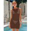 imageANRABESS Women Swimsuits Cover Up Slim Crochet Swimwear Summer Tank Little Dress Bathing Suit Vacation Beach Clothes OutfitsBrown