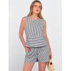 imageANRABESS Womens 2 Piece Outfits Striped Summer Casual Sleeveless Tank Top Matching Shorts Lounge Sets Beach Vacation ClothesBlack White Stripe