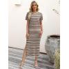 imageANRABESS Womens 2 Piece Outfits Striped Sweater Skirt Sets 2026 Spring Casual Short Sleeve Pullover Tops Travel Midi DressBeige Black