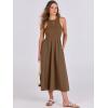 imageANRABESS Womens 2026 Summer Casual Maxi Dress A line Tiered Flowy Short Sleeve Crewneck T Shirt Beach Travel Long DressesBrown