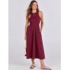 imageANRABESS Womens 2026 Summer Casual Maxi Dress A line Tiered Flowy Short Sleeve Crewneck T Shirt Beach Travel Long DressesBurgundy
