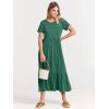 imageANRABESS Womens 2026 Summer Casual Maxi Dress A line Tiered Flowy Short Sleeve Crewneck T Shirt Beach Travel Long DressesGreen