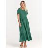 imageANRABESS Womens 2026 Summer Casual Maxi Dress A line Tiered Flowy Short Sleeve Crewneck T Shirt Beach Travel Long DressesGreen