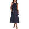 imageANRABESS Womens 2026 Summer Casual Maxi Dress A line Tiered Flowy Short Sleeve Crewneck T Shirt Beach Travel Long DressesNavy Blue