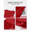 imageANRABESS Womens 2026 Summer Casual Maxi Dress A line Tiered Flowy Short Sleeve Crewneck T Shirt Beach Travel Long DressesRed