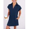 imageANRABESS Womens 2026 Summer Collared V Neck Tshirt Dress Casual Cap Sleeve Spring Mini Vacation Dresses with PocketsNavy Blue