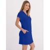 imageANRABESS Womens 2026 Summer Collared V Neck Tshirt Dress Casual Cap Sleeve Spring Mini Vacation Dresses with PocketsRoyal Blue
