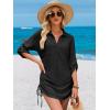 imageANRABESS Womens Bathing Suit Cover Ups Swimsuit Beach Coverup Hollow Out Swimwear 2026 Summer Outfits Bikini Dress ShirtBlack