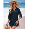 imageANRABESS Womens Bathing Suit Cover Ups Swimsuit Beach Coverup Hollow Out Swimwear 2026 Summer Outfits Bikini Dress ShirtNavy Blue