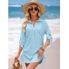 imageANRABESS Womens Bathing Suit Cover Ups Swimsuit Beach Coverup Hollow Out Swimwear 2026 Summer Outfits Bikini Dress ShirtSky Blue