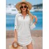 imageANRABESS Womens Bathing Suit Cover Ups Swimsuit Beach Coverup Hollow Out Swimwear 2026 Summer Outfits Bikini Dress ShirtWhite
