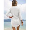 imageANRABESS Womens Bathing Suit Cover Ups Swimsuit Beach Coverup Hollow Out Swimwear 2026 Summer Outfits Bikini Dress ShirtWhite