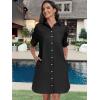 imageANRABESS Womens Button Down Shirt Dress Summer Short Sleeve Business Casual Shift Dresses with Pockets 2026 TrendyBlack