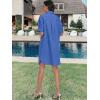 imageANRABESS Womens Button Down Shirt Dress Summer Short Sleeve Business Casual Shift Dresses with Pockets 2026 TrendyDeep Blue