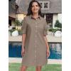 imageANRABESS Womens Button Down Shirt Dress Summer Short Sleeve Business Casual Shift Dresses with Pockets 2026 TrendyDeep Khaki