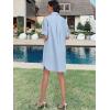 imageANRABESS Womens Button Down Shirt Dress Summer Short Sleeve Business Casual Shift Dresses with Pockets 2026 TrendyLight Blue