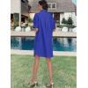 imageANRABESS Womens Button Down Shirt Dress Summer Short Sleeve Business Casual Shift Dresses with Pockets 2026 TrendyRoyal Blue