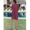 imageANRABESS Womens Button Down Shirt Dress Summer Short Sleeve Business Casual Shift Dresses with Pockets 2026 TrendyWine Red