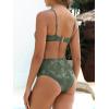 imageANRABESS Womens High Waisted Bikini Sets 2 Piece Swimsuits Cute Lace Square Neck Modest Bathing Suit 2026Army Green